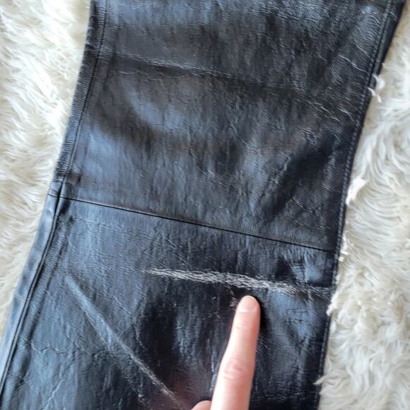 J Brand Selena Mid-Rise Crop Bootcut Lamb Leather Black 28 - Picture 8 of 12